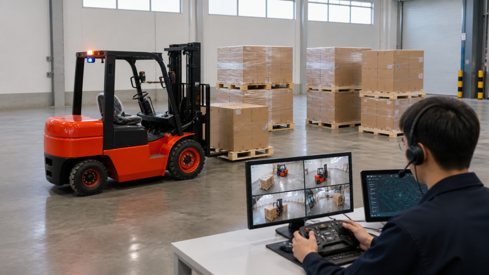 CPC100 diesel forklift operating scene