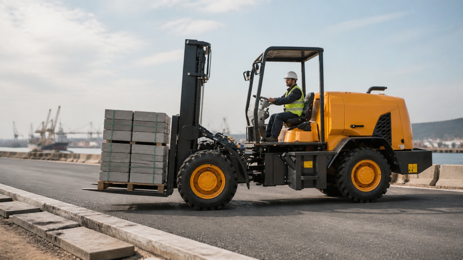 DY26 3T off-road forklift operating scene