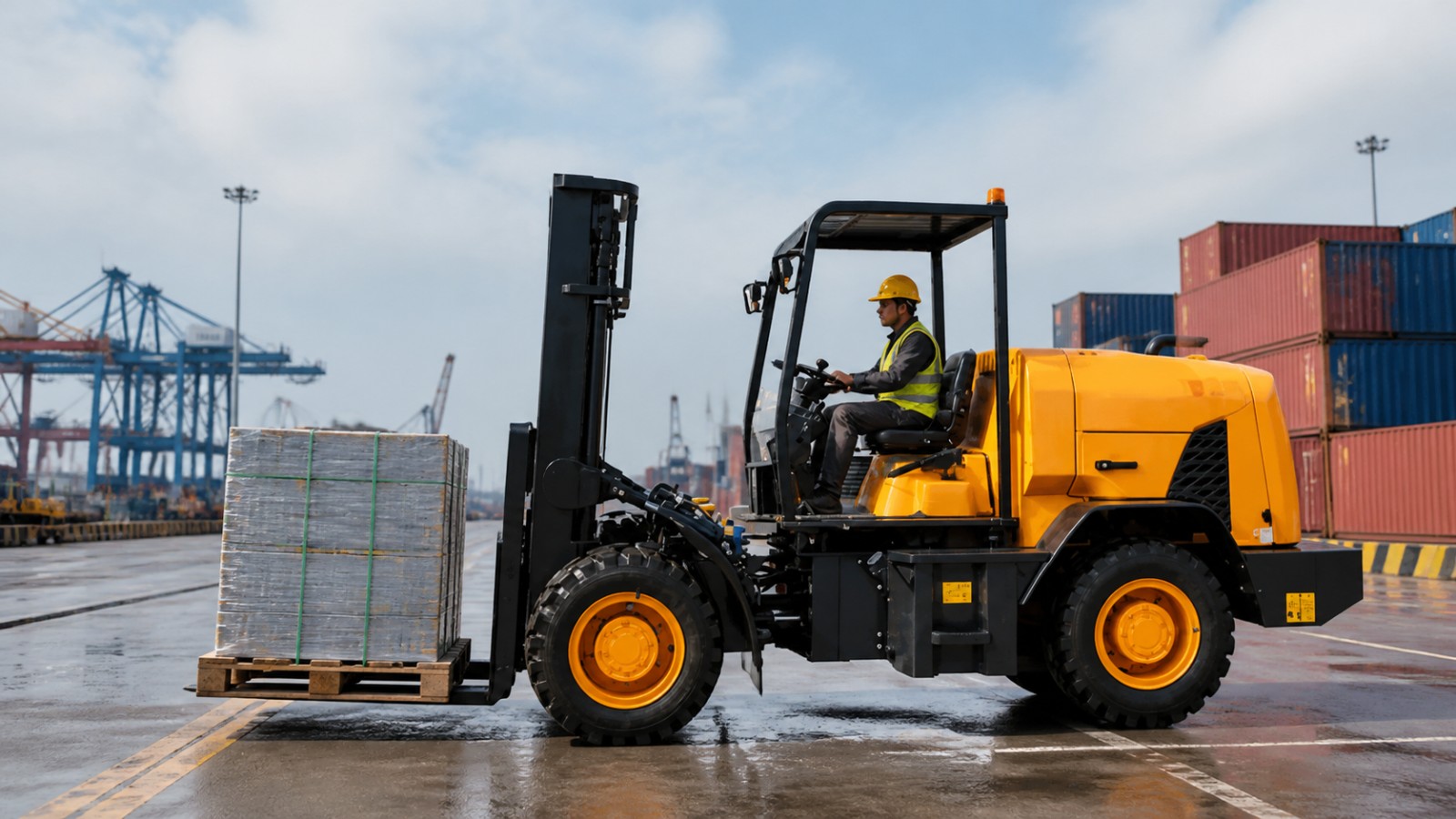 HLBCPC50 diesel forklift operating scene