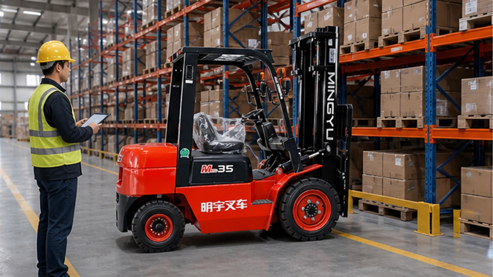 CPC20 diesel forklift application scene