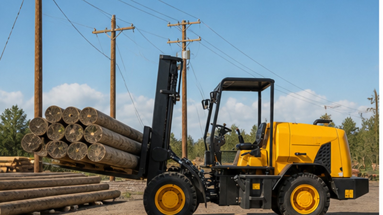 CPC35SY off-road forklift application scene