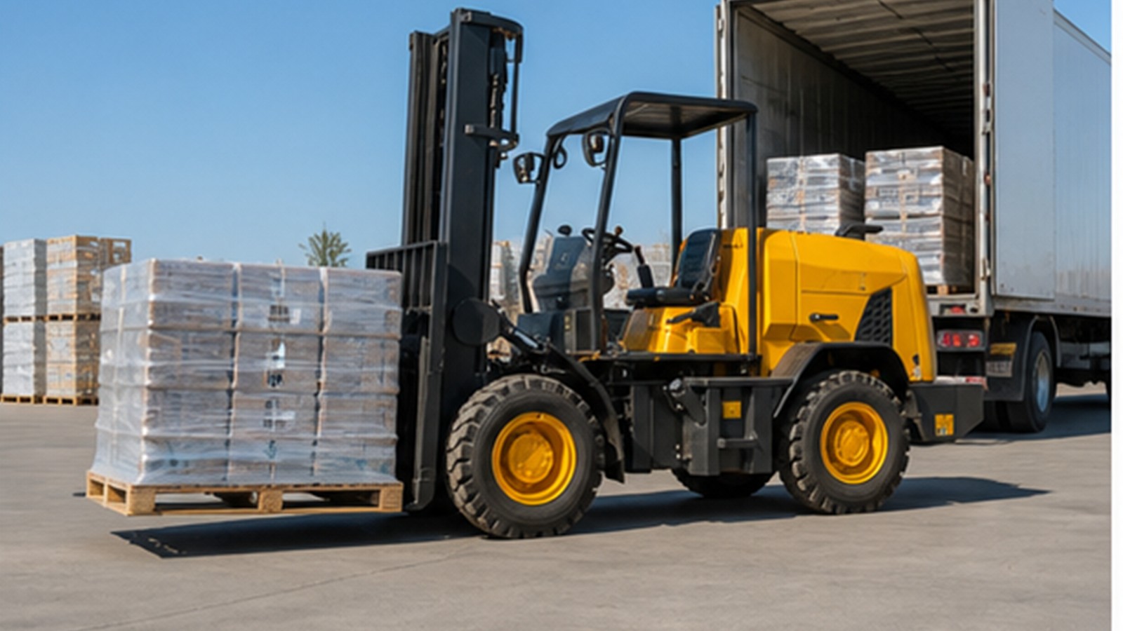10T off-road forklift application scene