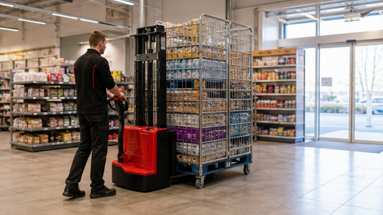 CDDG electric pallet stacker application scene