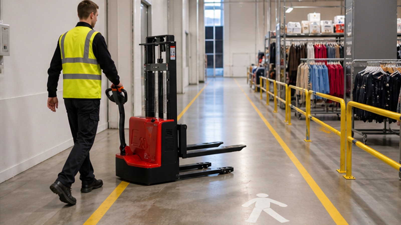 MYCQDA electric reach stacker application scene