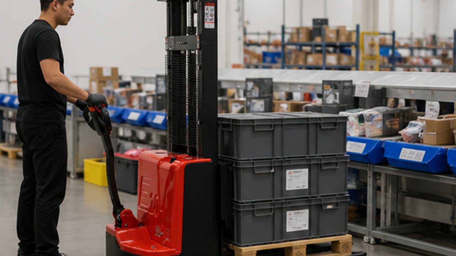 MYCDDA electric pallet stacker application scene