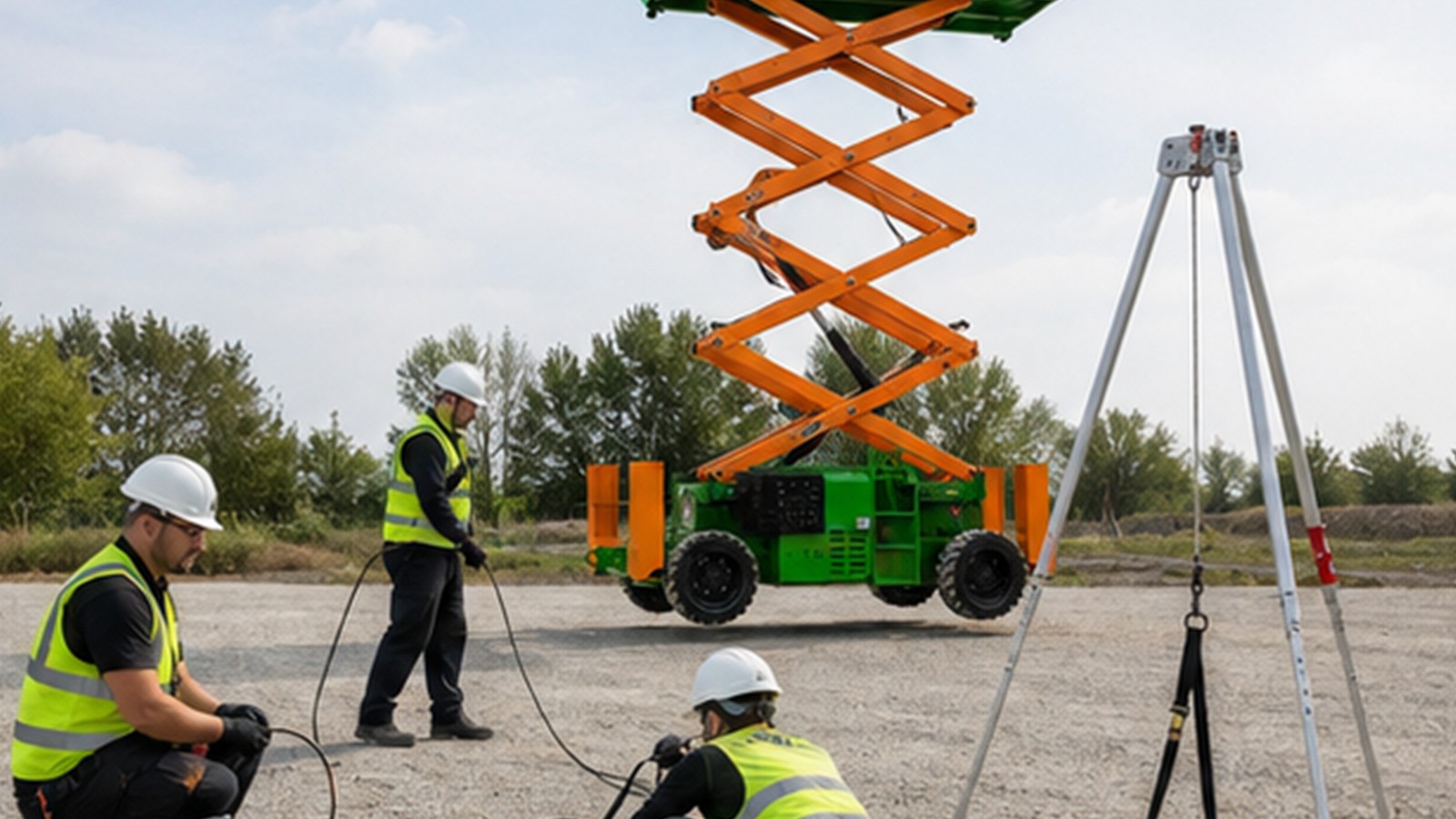 ZG-DDC4-12M vehicle-mounted scissor lift application scene