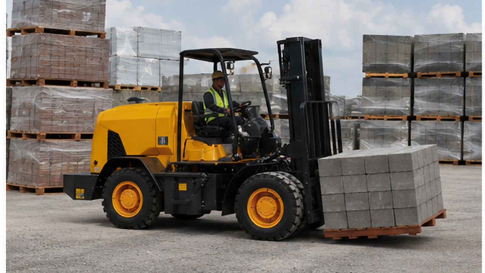 DY26 3T off-road forklift application scene