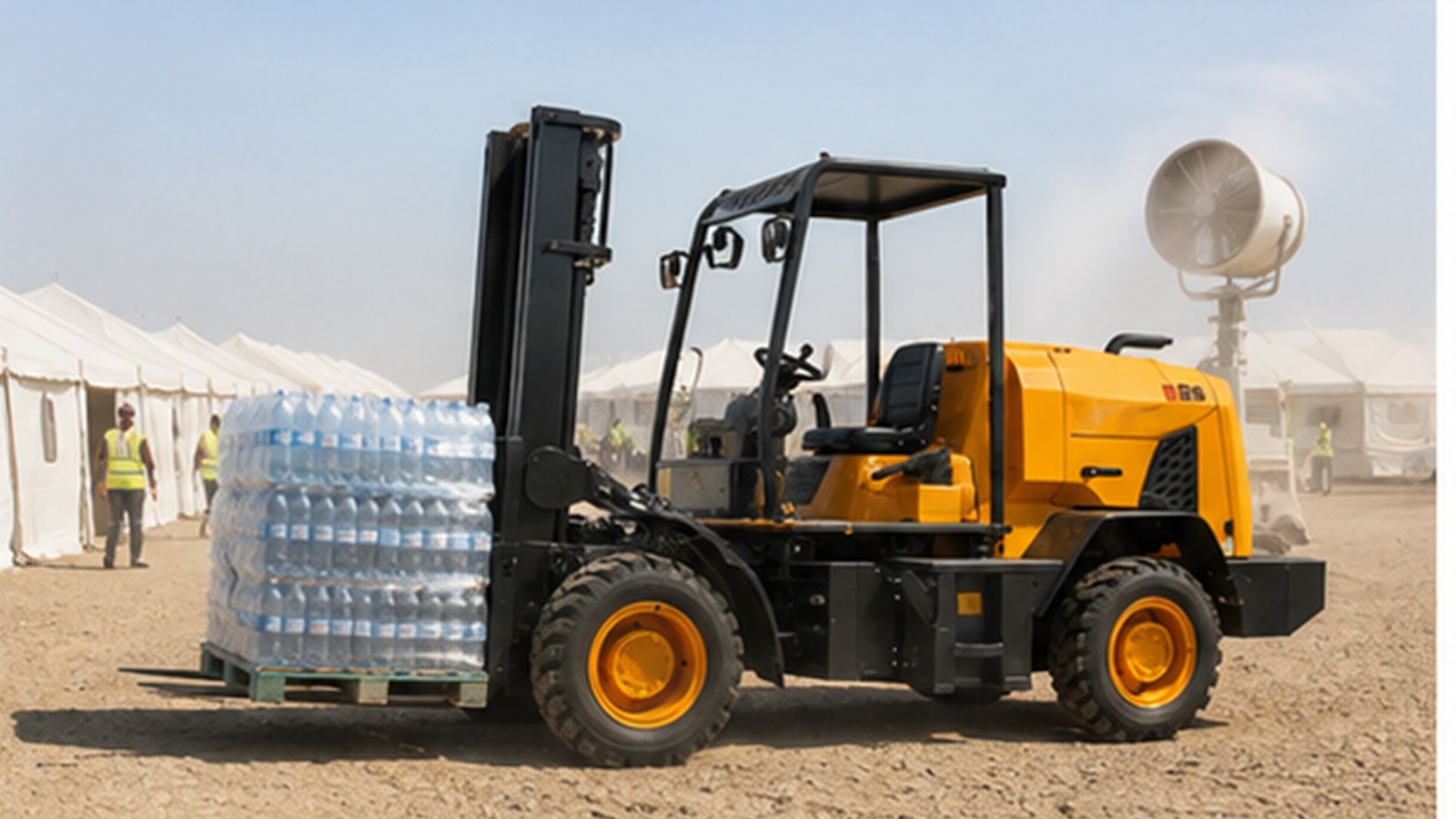 CPC30SY off-road forklift application scene