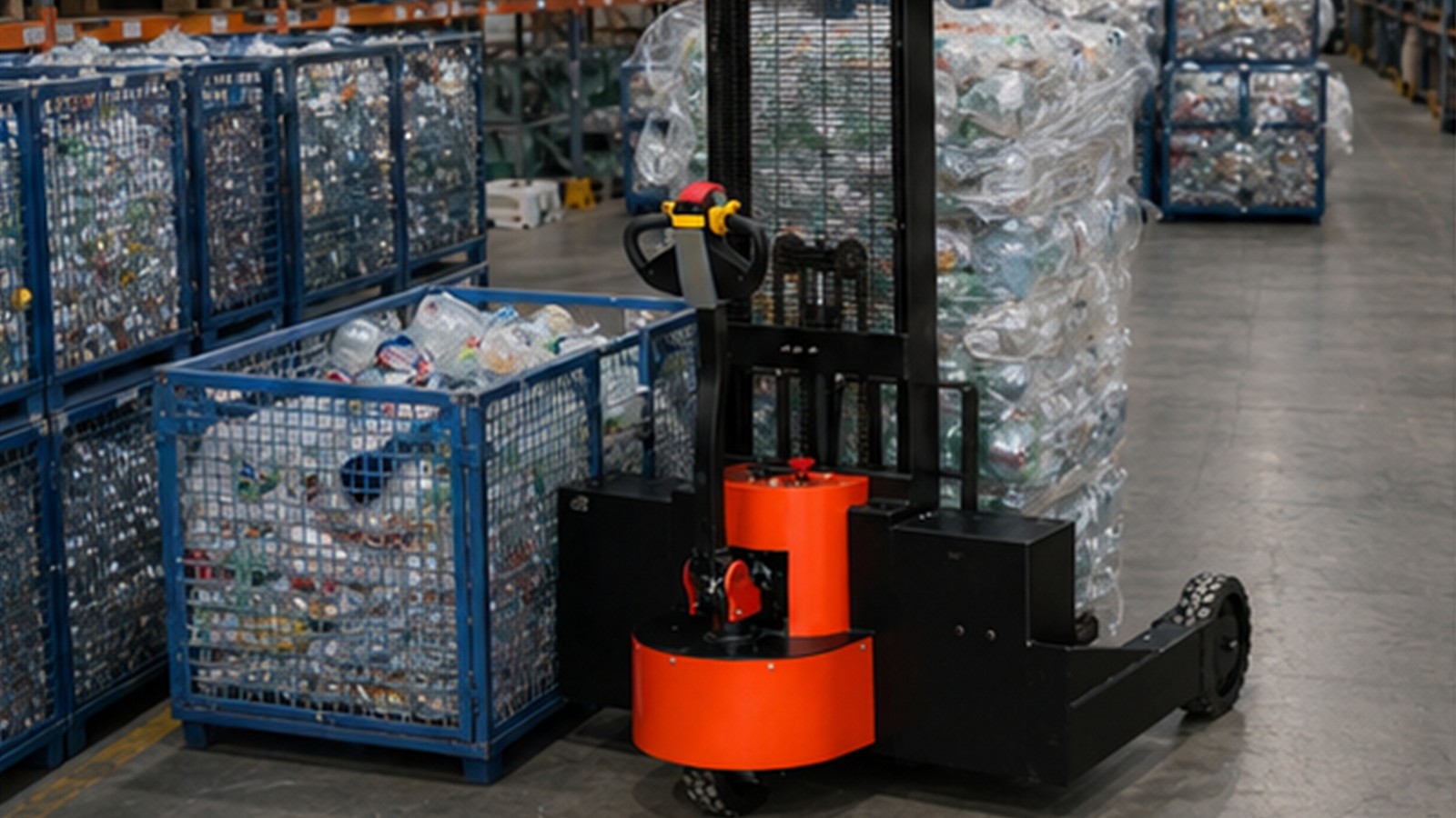 600-800 kg remote-control forklift application scene