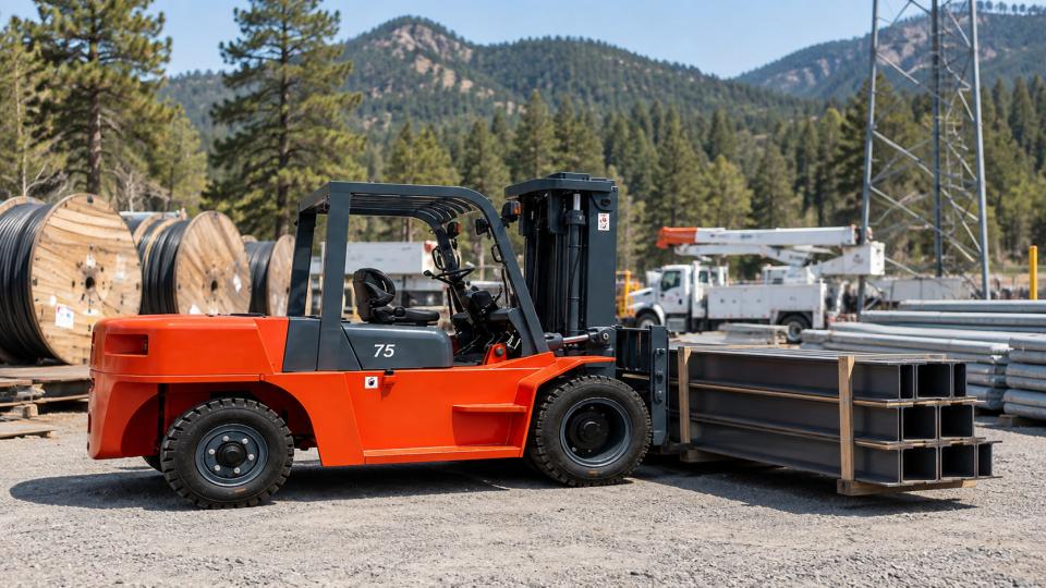 CPC30SY diesel off-road forklift material handling application
