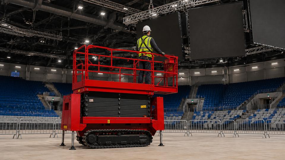 GTJZ3812E-X electric scissor lift in a 2026 work scenario