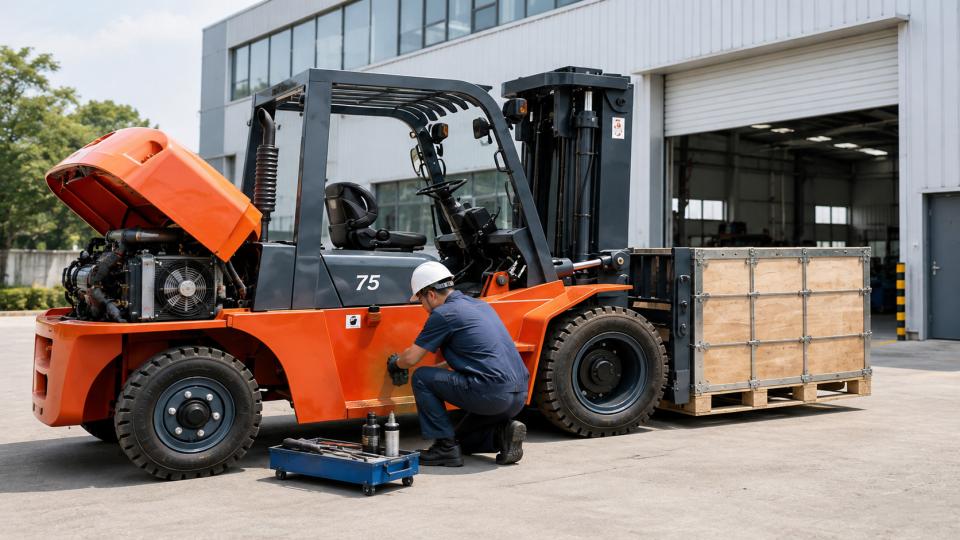5-ton off-road forklift operating scenario