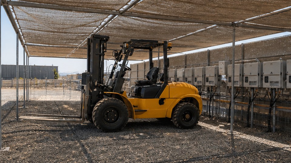 DY26 3-ton off-road forklift operating scenario