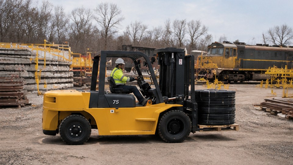 B29 off-road forklift operating scenario