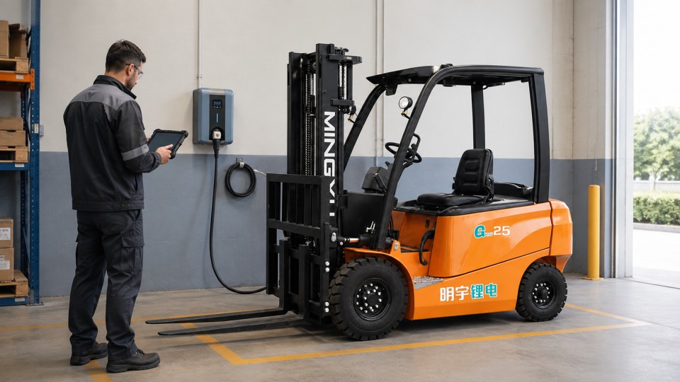 B60 lithium electric forklift material handling application
