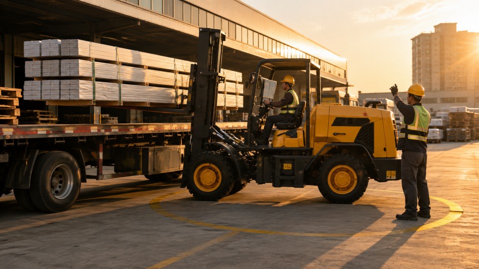 B28 off-road forklift operating scenario