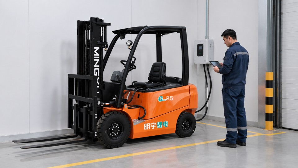 CDD85-R electric pallet stacker material handling application