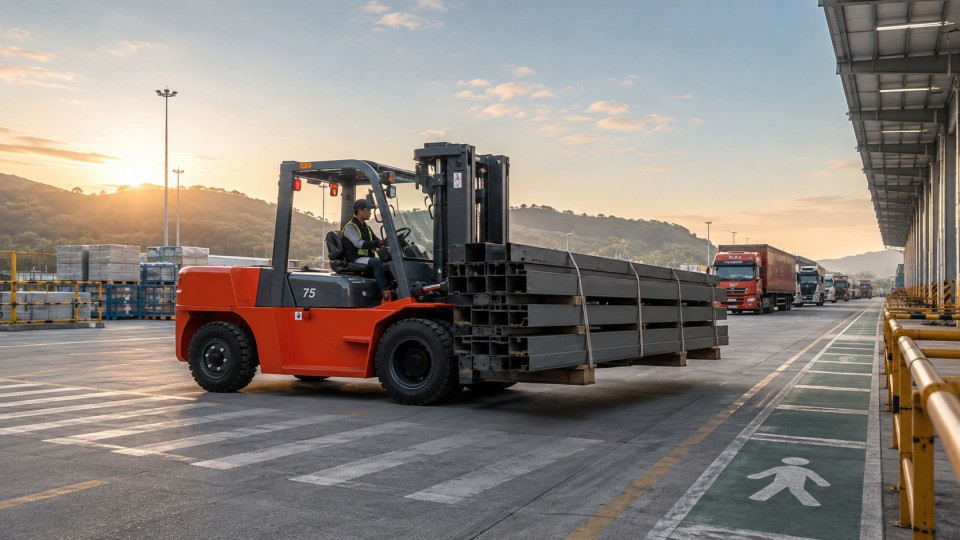 CPC30SY diesel off-road forklift operating scenario