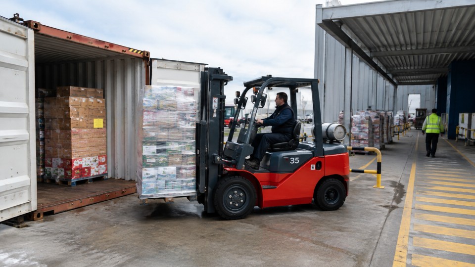 CPY35 gasoline and LPG forklift in a September 2026 work scenario