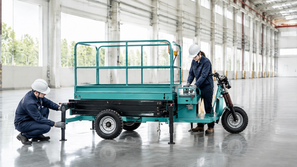 ZGTT06 telescopic aerial work platform material handling application
