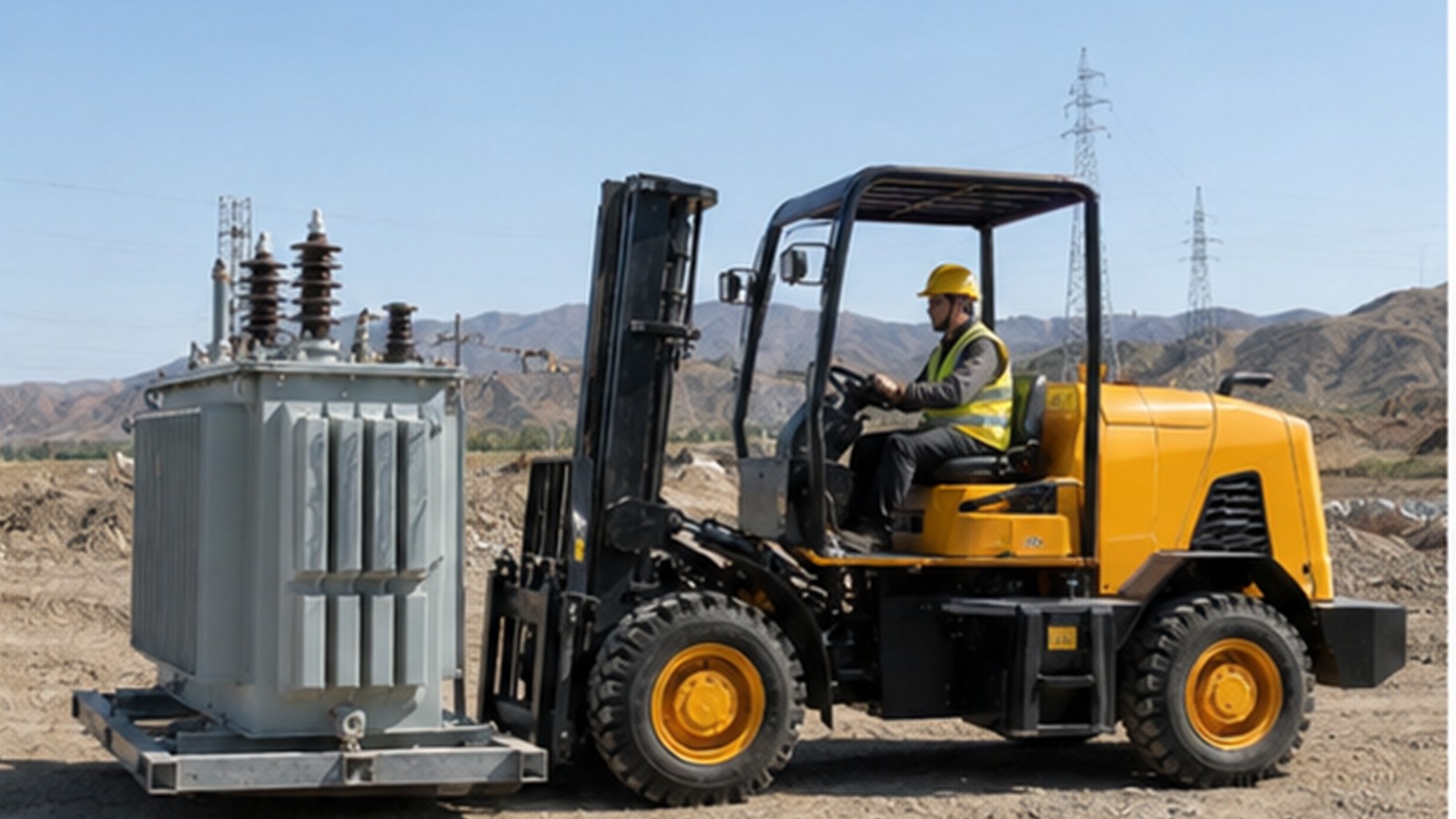 Grid Equipment Bottlenecks: Rough-Terrain Forklifts for Utility Projects application scene 1