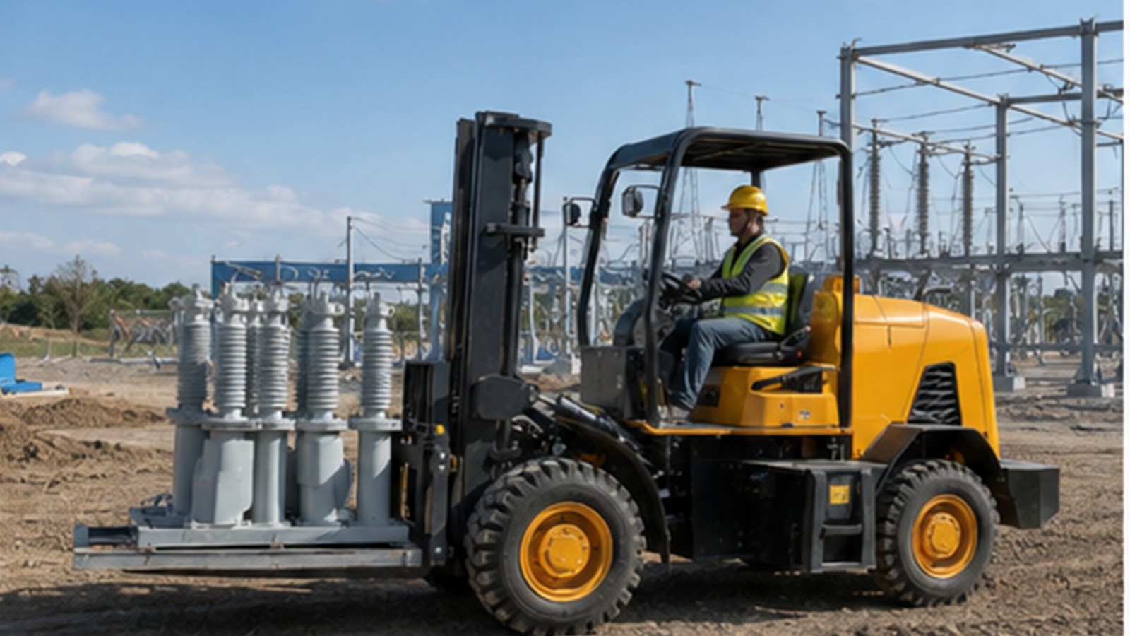 Grid Equipment Bottlenecks: Rough-Terrain Forklifts for Utility Projects application scene 3