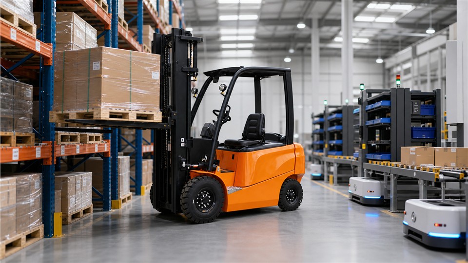 B60 lithium electric forklift in a September 2026 work scenario