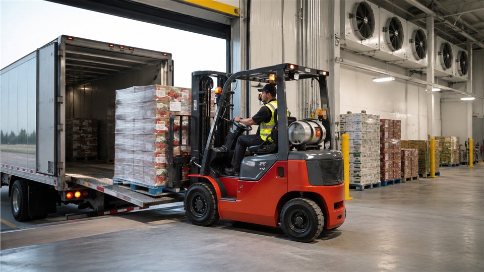 CPCY120 LPG forklift in a September 2026 work scenario