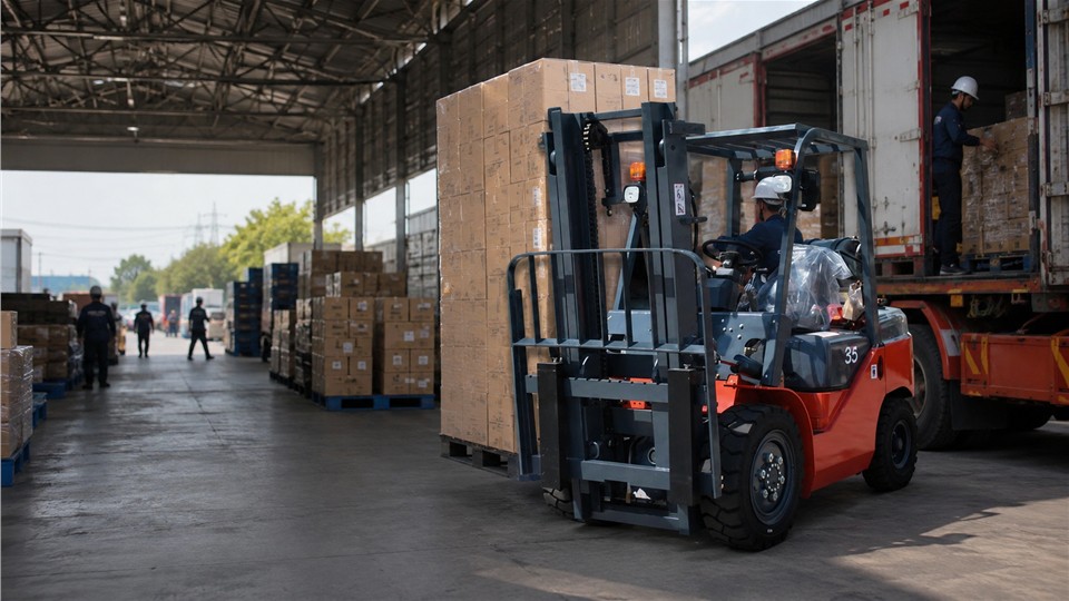 CPY35 gasoline and LPG forklift material handling application