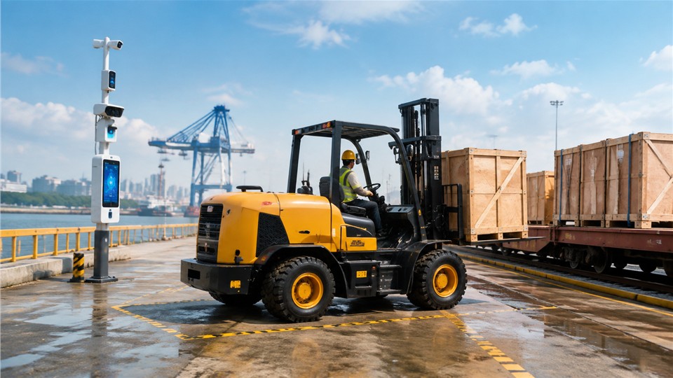 7-ton off-road forklift in a September 2026 work scenario