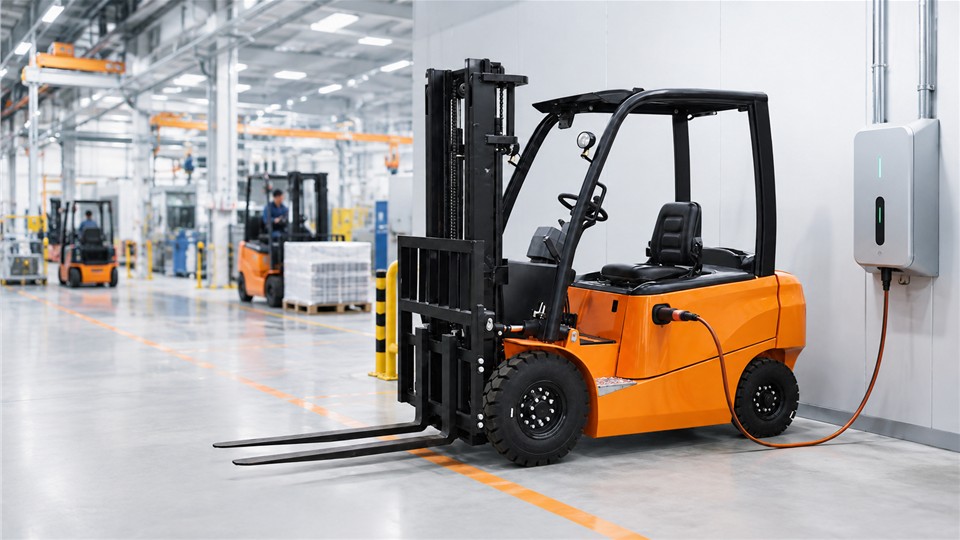 B60 heavy-duty lithium electric forklift material handling application
