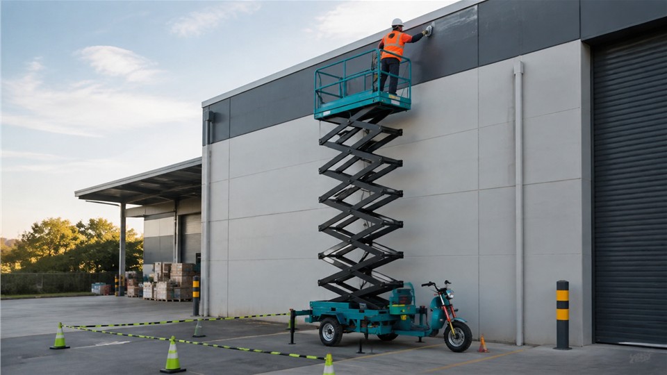 ZGTT06 telescopic aerial work platform in a September 2026 work scenario