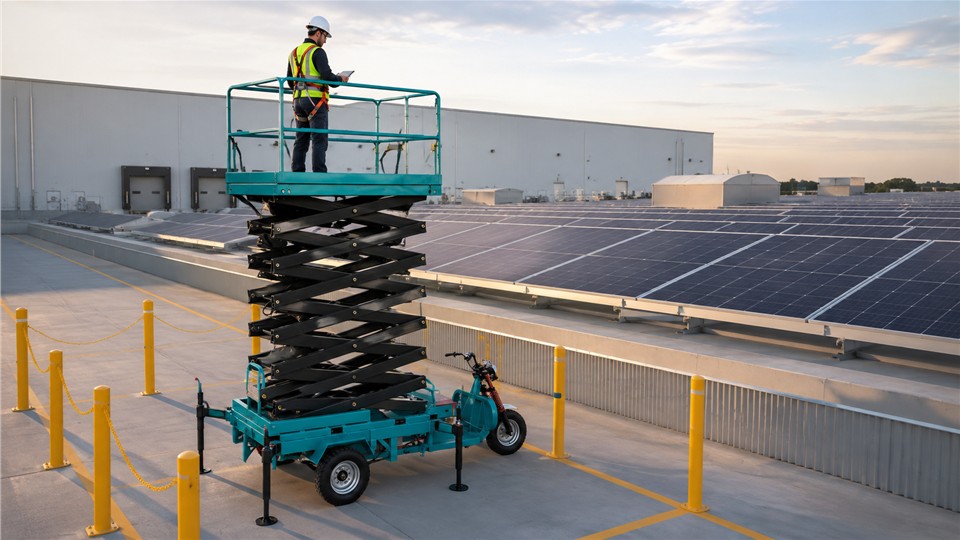 ZG-QB16 articulating boom lift operating scenario