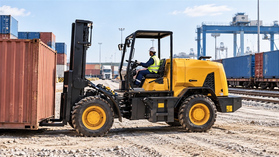 B28 off-road forklift operating scenario