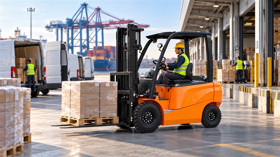 B20 lithium electric forklift material handling application