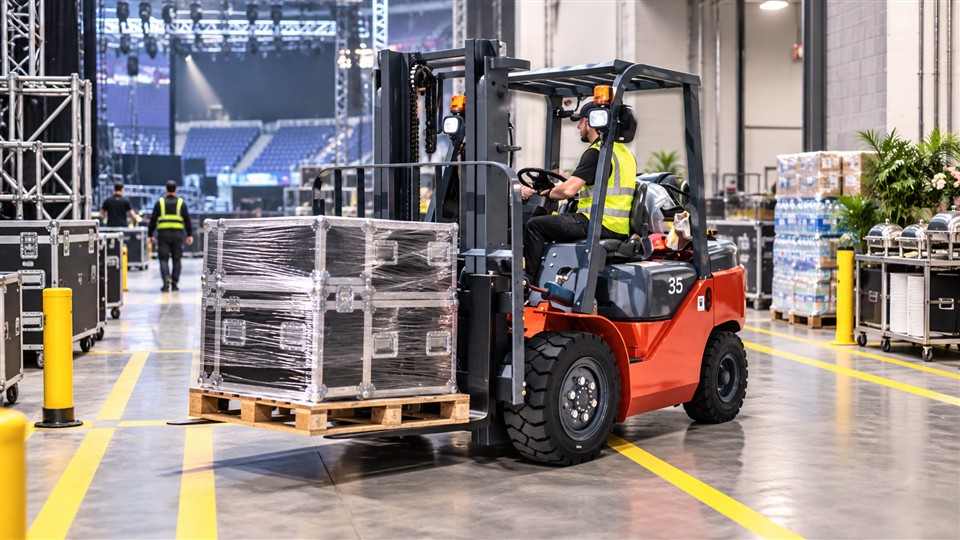 CPY35 gasoline and LPG forklift in a September 2026 work scenario