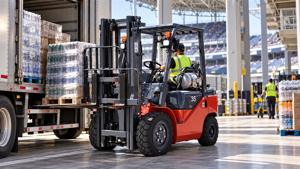 B20 lithium electric forklift material handling application