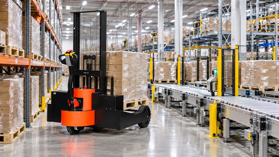 ZG-MYCPDB electric counterbalanced stacker operating scenario