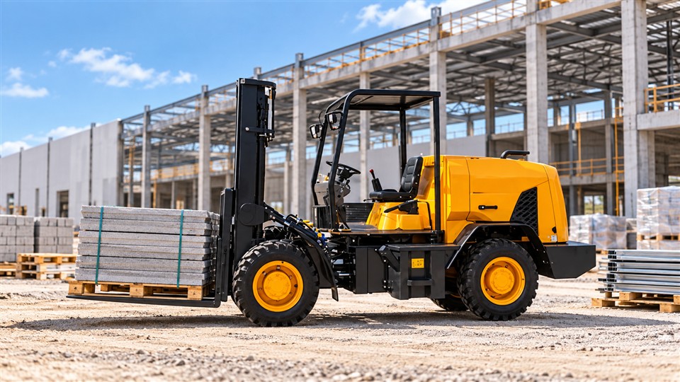 7-ton off-road forklift material handling application