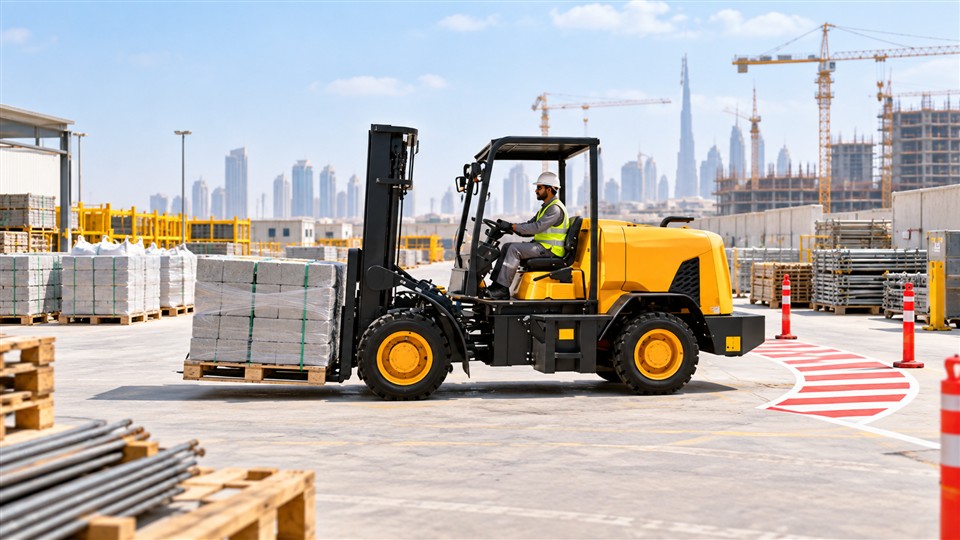 CPC30SY off-road forklift operating scenario