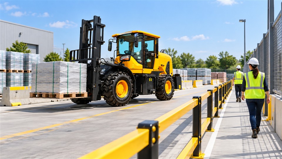 B28 off-road forklift material handling application