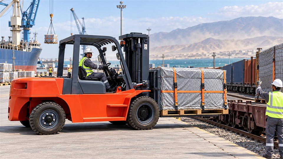 7-ton off-road forklift operating scenario