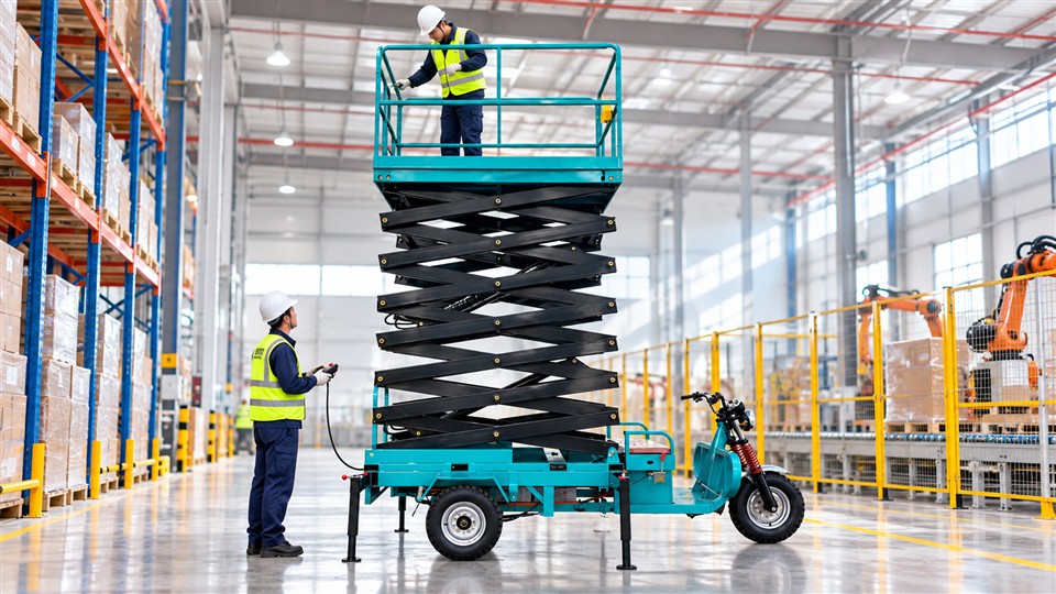 ZG-QB16 articulating boom lift operating scenario