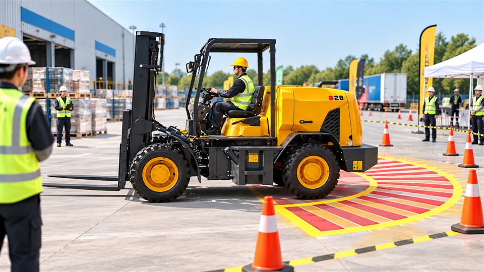 B29 off-road forklift operating scenario