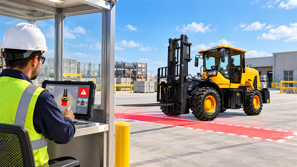 936 3-ton off-road forklift in a September 9, 2026 work scenario
