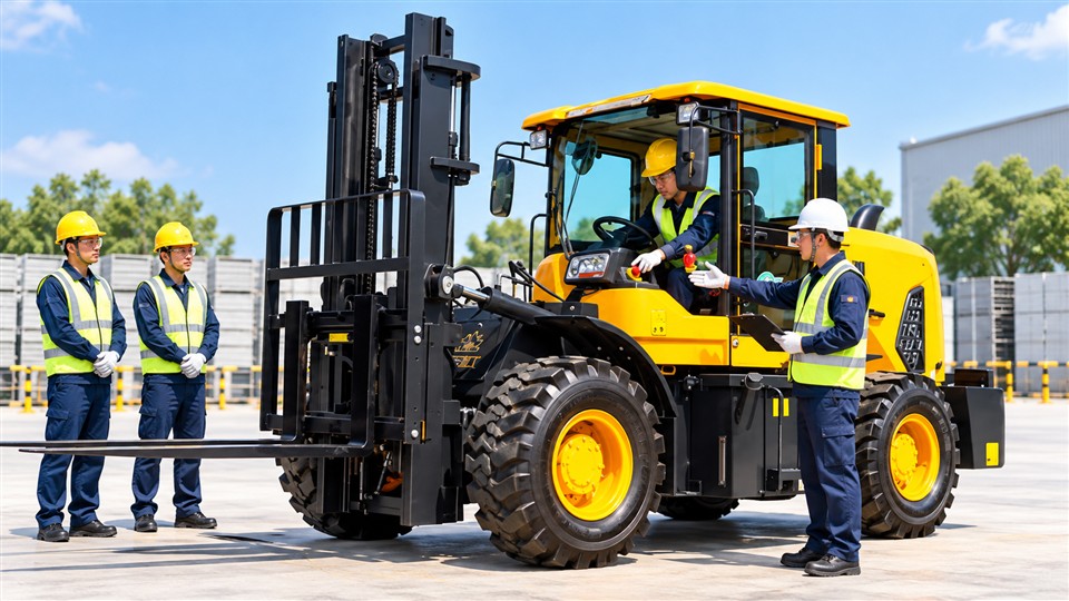 7-ton off-road forklift operating scenario