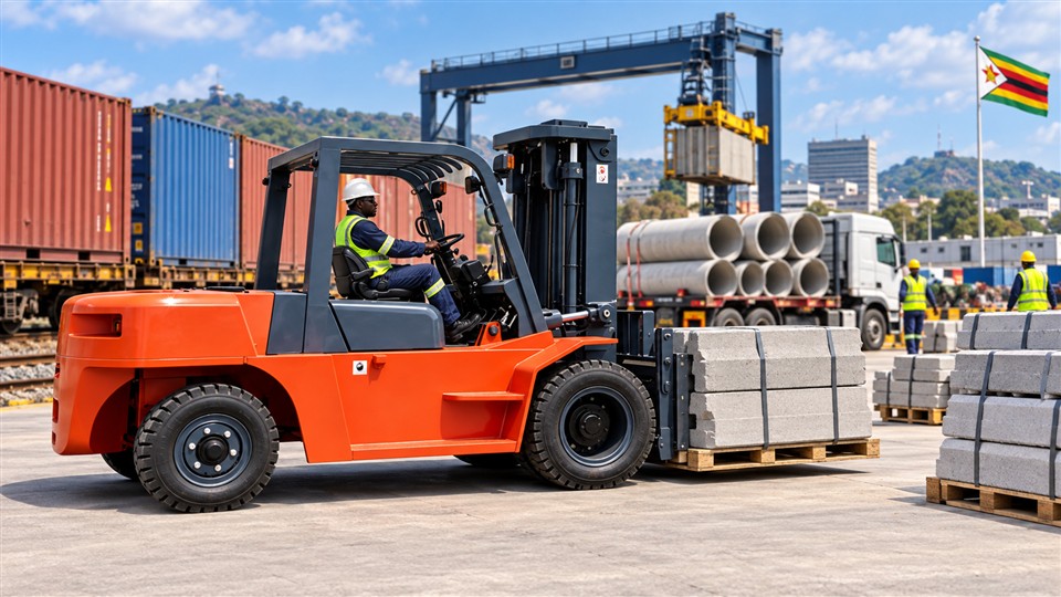 7-ton off-road forklift in a September 9, 2026 work scenario