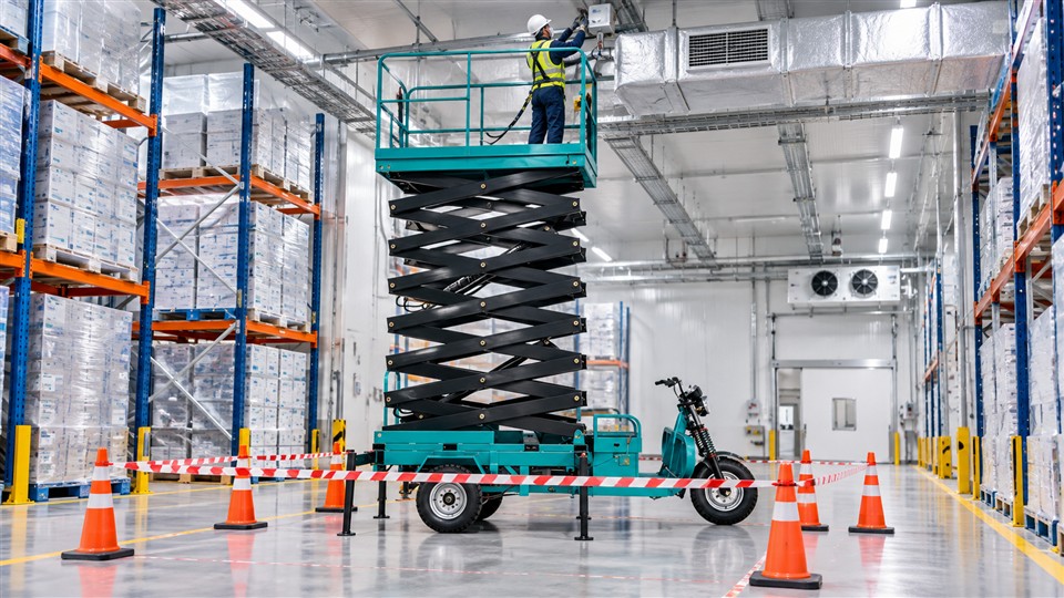 ZG-QB16 articulating boom lift material handling application