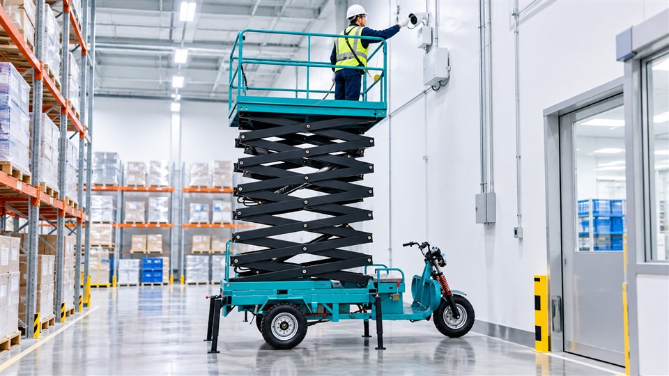 ZGTT06 telescopic aerial work platform operating scenario