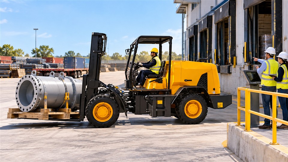 B29 off-road forklift material handling application